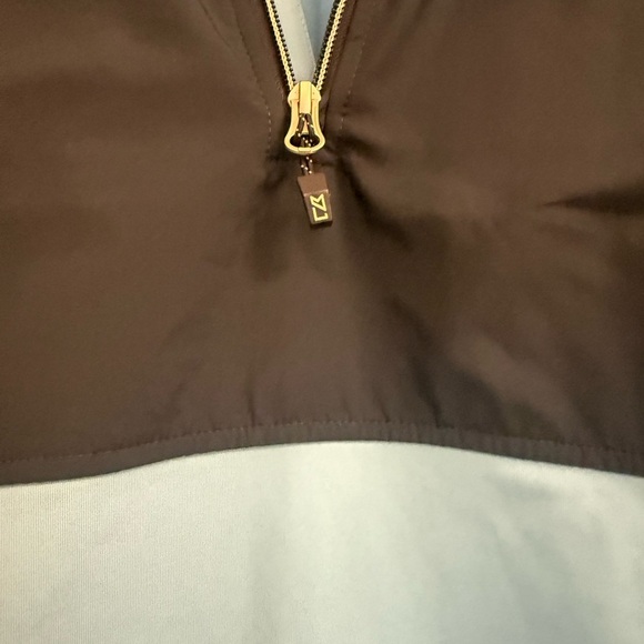 Cutter & Buck men’s L worn once Blue and Black 3/4 pullover see desc in photos - Picture 5 of 13